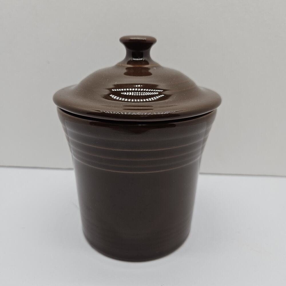 Fiesta Chocolate Canister/Condiment Jar Homer Laughlin China Company Vintage